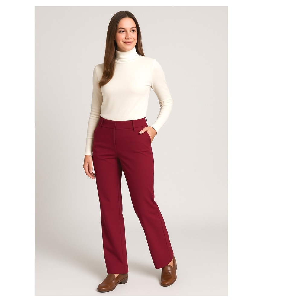 The Limited Cassidy Fit Burgundy Pants 8 Career Wear Dark Academia Preppy 91-31